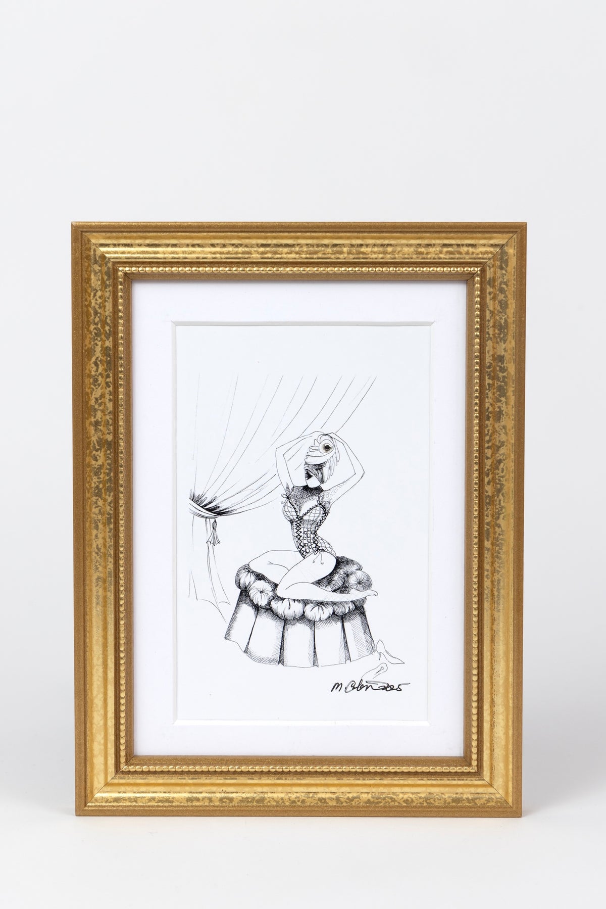 Before The Curtain 5x7 matted art print, Chapter Three of The Boudoir Suite trilogy