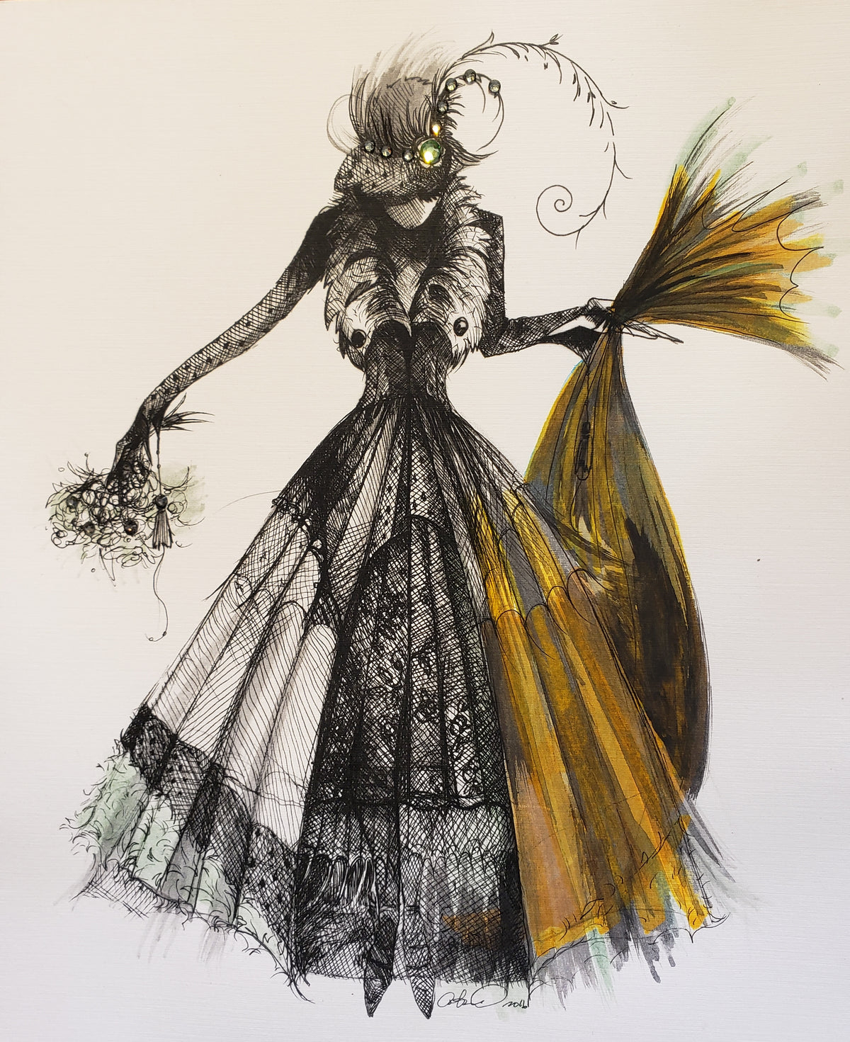 A wedding dress