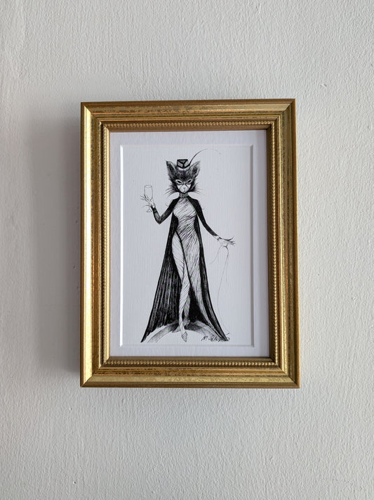 Cat Walk- MeowCleeva® 5x7 Fraamed Art Print
