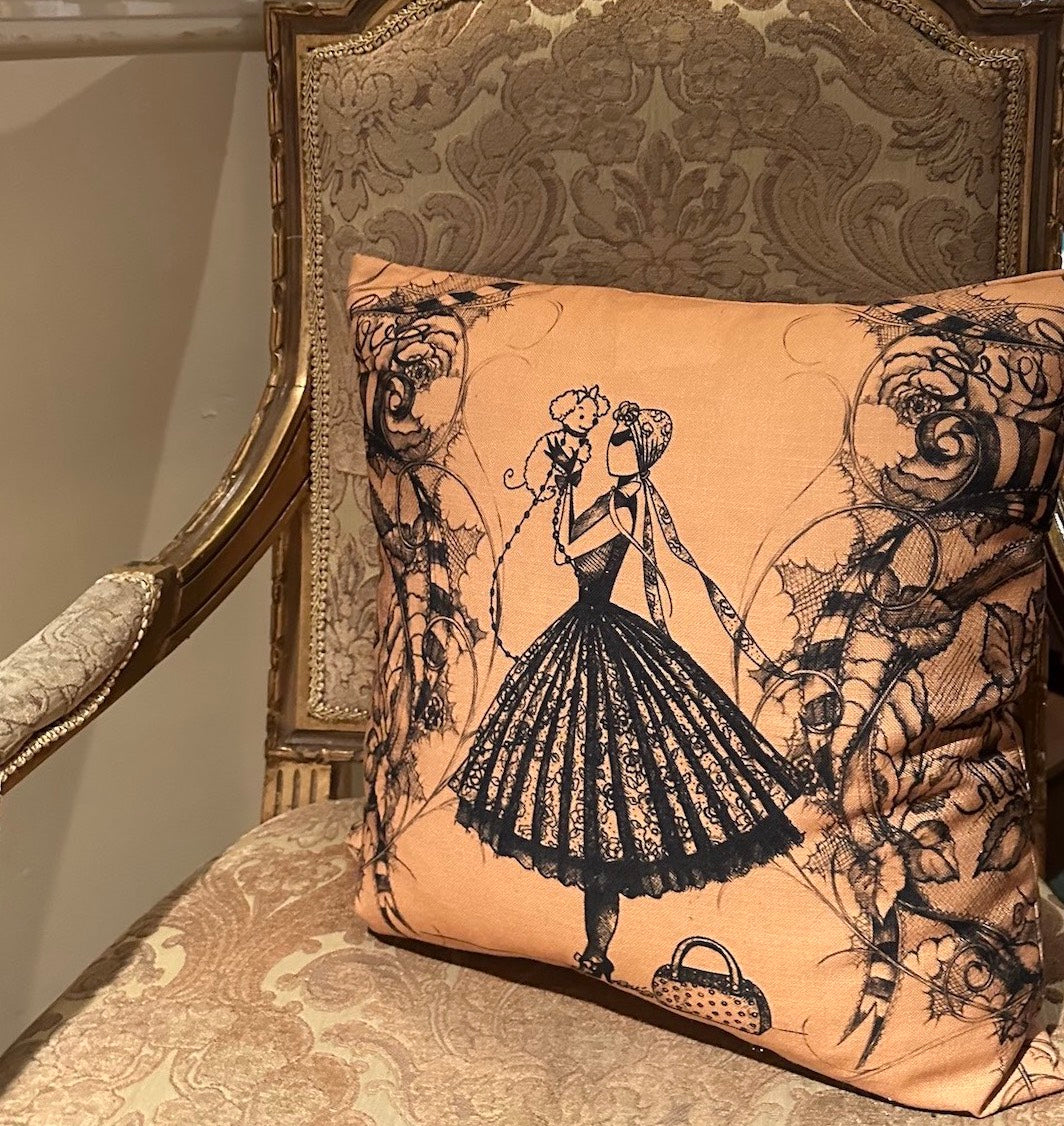 Throw Pillow Cover Featuring Original Art