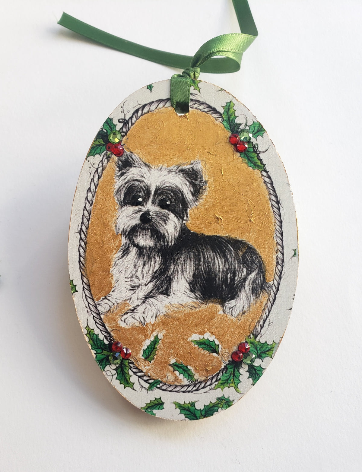 The Yorkshire Act — MeowCleeva® Pet Portrait Holiday Ornament