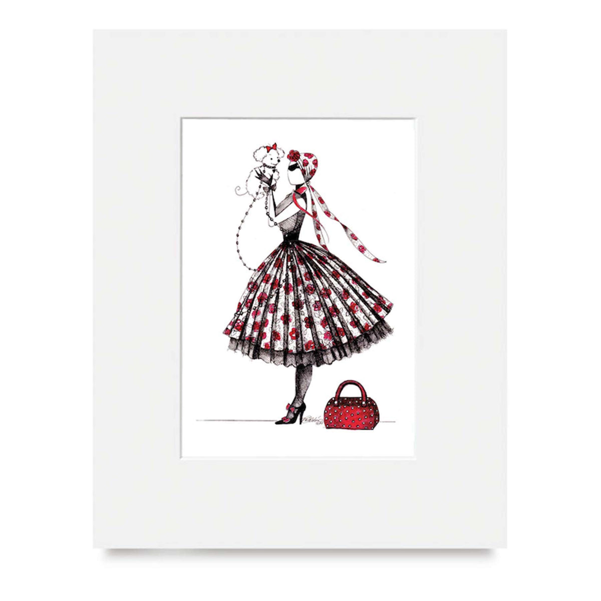 MeowCleeva®  8x10" art print on white mat board, wall art