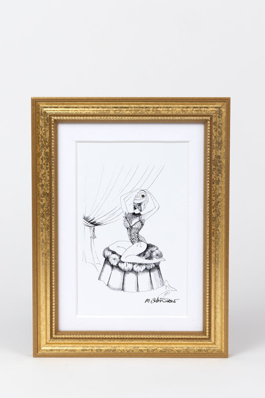 Before The Curtain 5x7 matted art print, Chapter Three of The Boudoir Suite trilogy